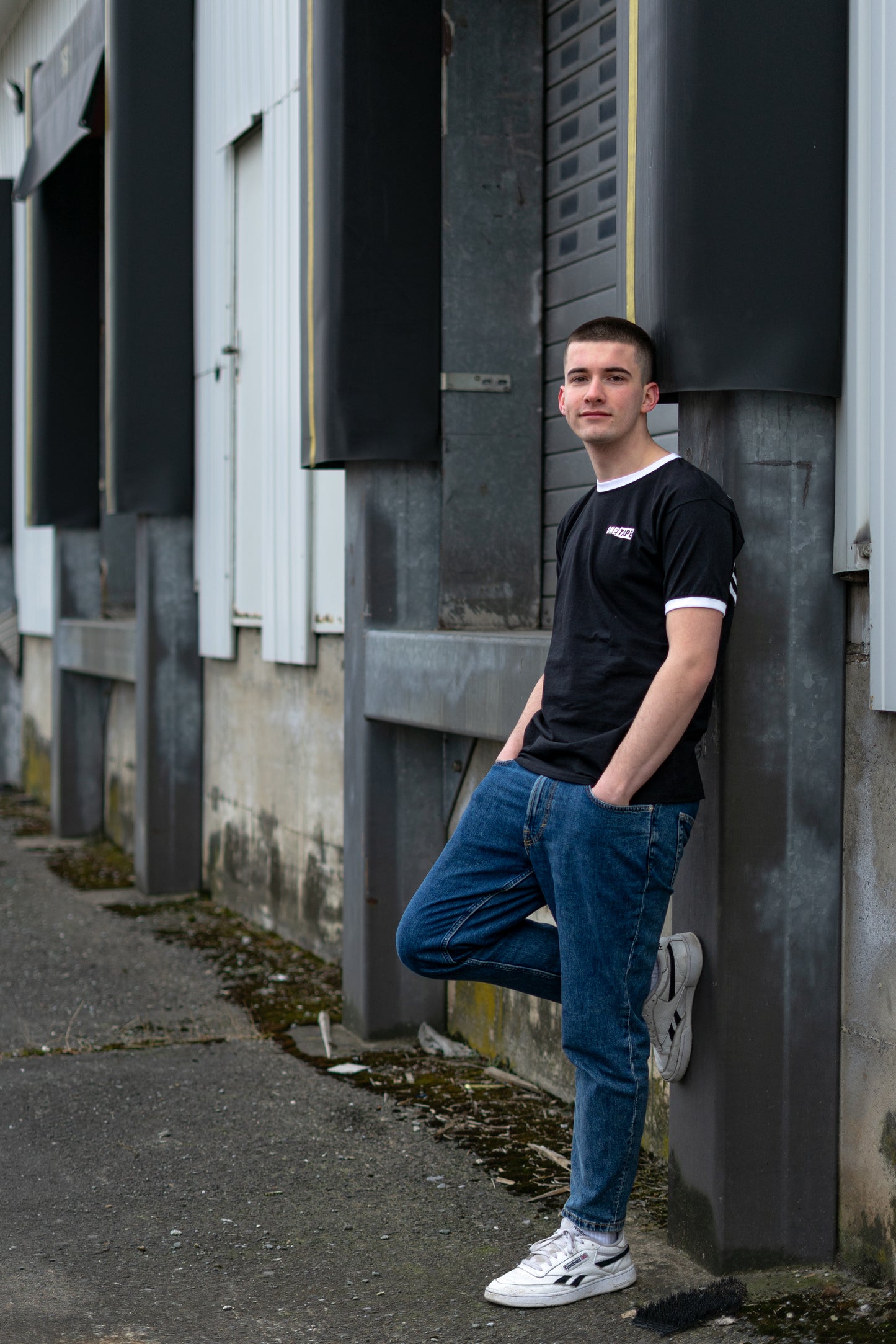 T-Shirt Ringer schwarz