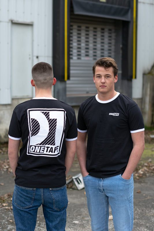 T-Shirt Ringer schwarz
