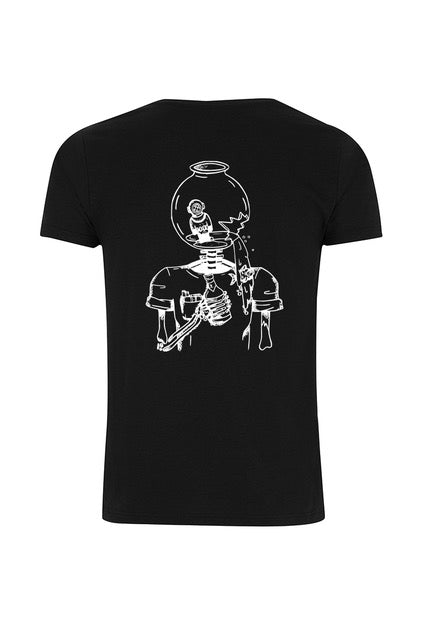 T-Shirt Goldfischglas Schwarz